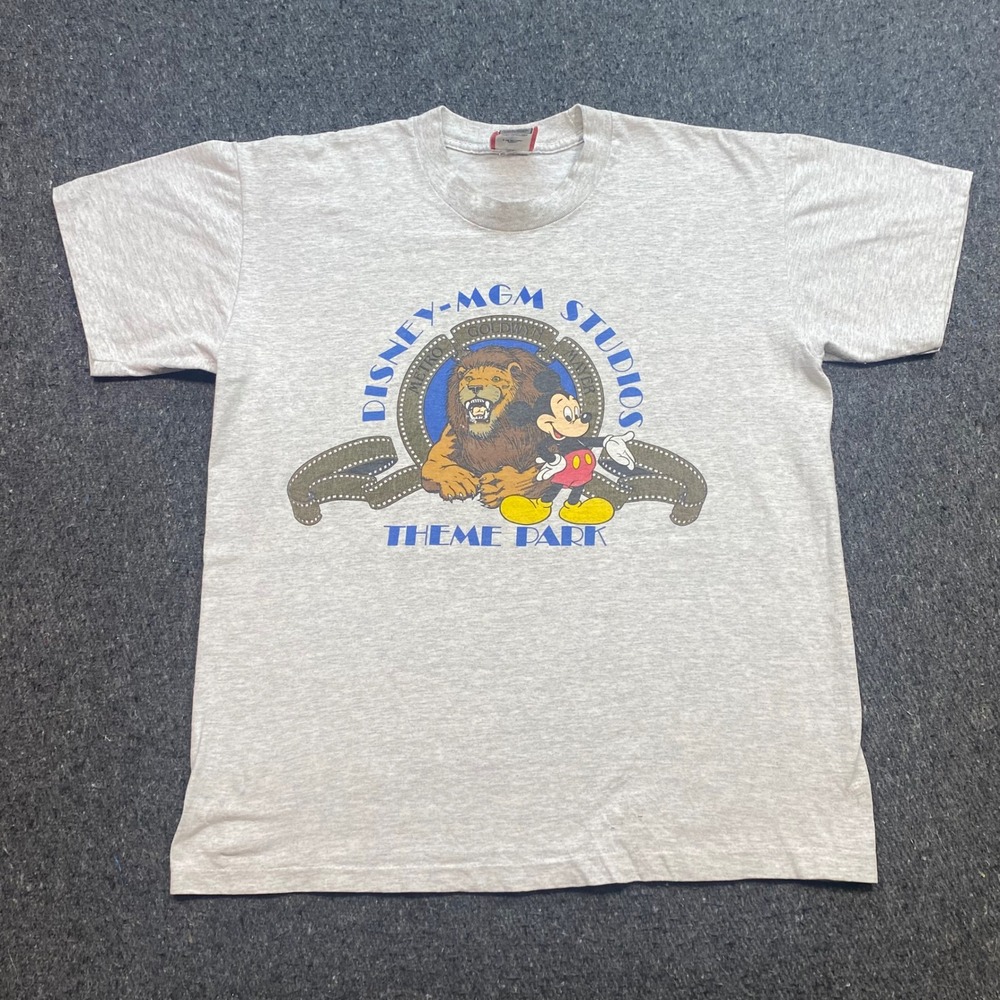Disney Designs MGM Studios Theme Park Shirt Sz L Mens Vintage 90s Mickey Lion